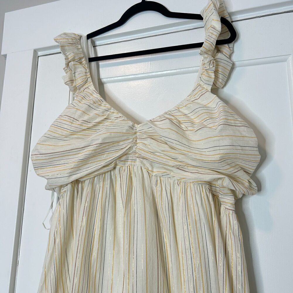 NEW Gap Ruched Tiered Striped Midi Dress Size XXL - Picture 5 of 11